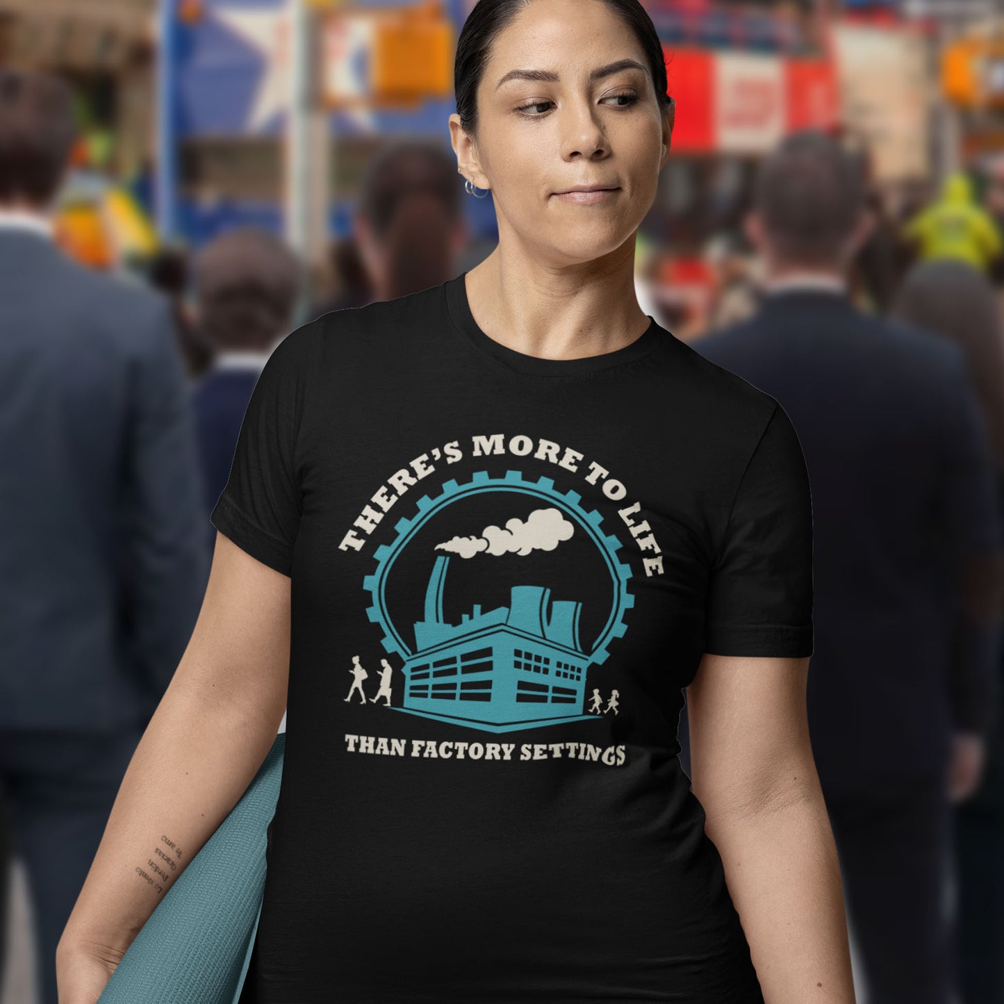 Person wearing a black t-shirt with a graphic and text in an urban setting. This self confidence t shirt promotes thinking outside the box. When schooling ends, education truly begins. Don't settle for state approved enlightenment, there's a whole world out there !! This design carries a message of personal growth and independent thinking. Only the dead stop learning. Made from 100% organic ring-spun cotton, this self worth t shirt is unisex, high quality, super comfy, and best of all, eco-friendly.