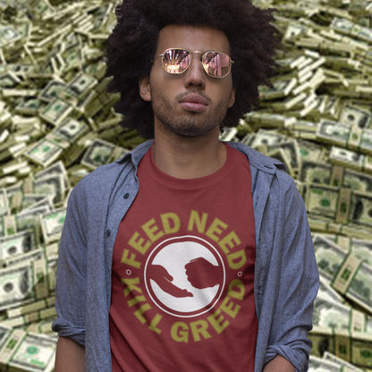 Multi purpose Demo T-shirt. At the root of most protests is the concentration of greed over need. Made from 100% organic ring-spun cotton, this unisex t-shirt is a total must-have. It's high-quality, super comfy, and best of all—eco-friendly.