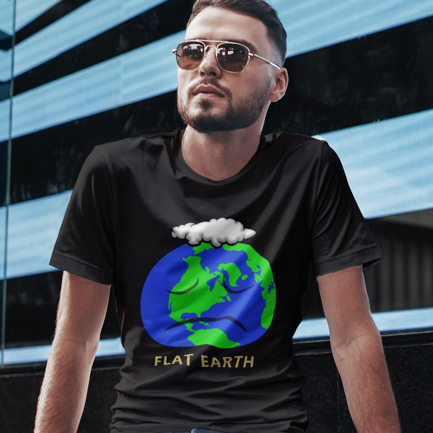 This design is a must if you believe the Earth could be a little flat, depressed or unhappy. Made from 100% organic ring-spun cotton, this unisex t-shirt is a total must-have. It's high-quality, super comfy, and best of all—eco-friendly.