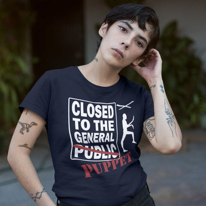 Person wearing a t-shirt with text and graphic design. this non conformist t shirt is for the anti-social alternative thinker who finds the general public a bit predictable and indoctrinated. Made from 100% organic ring-spun cotton, this social awareness t shirt is unisex, high-quality, super comfy, and best of all, eco-friendly.