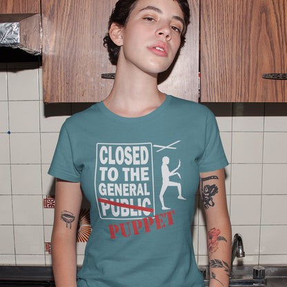 Person wearing a stargazer t-shirt with a graphic design in a kitchen. this non conformist t shirt is for the anti-social alternative thinker who finds the general public a bit predictable and indoctrinated. Made from 100% organic ring-spun cotton, this social awareness t shirt is unisex, high-quality, super comfy, and best of all, eco-friendly.