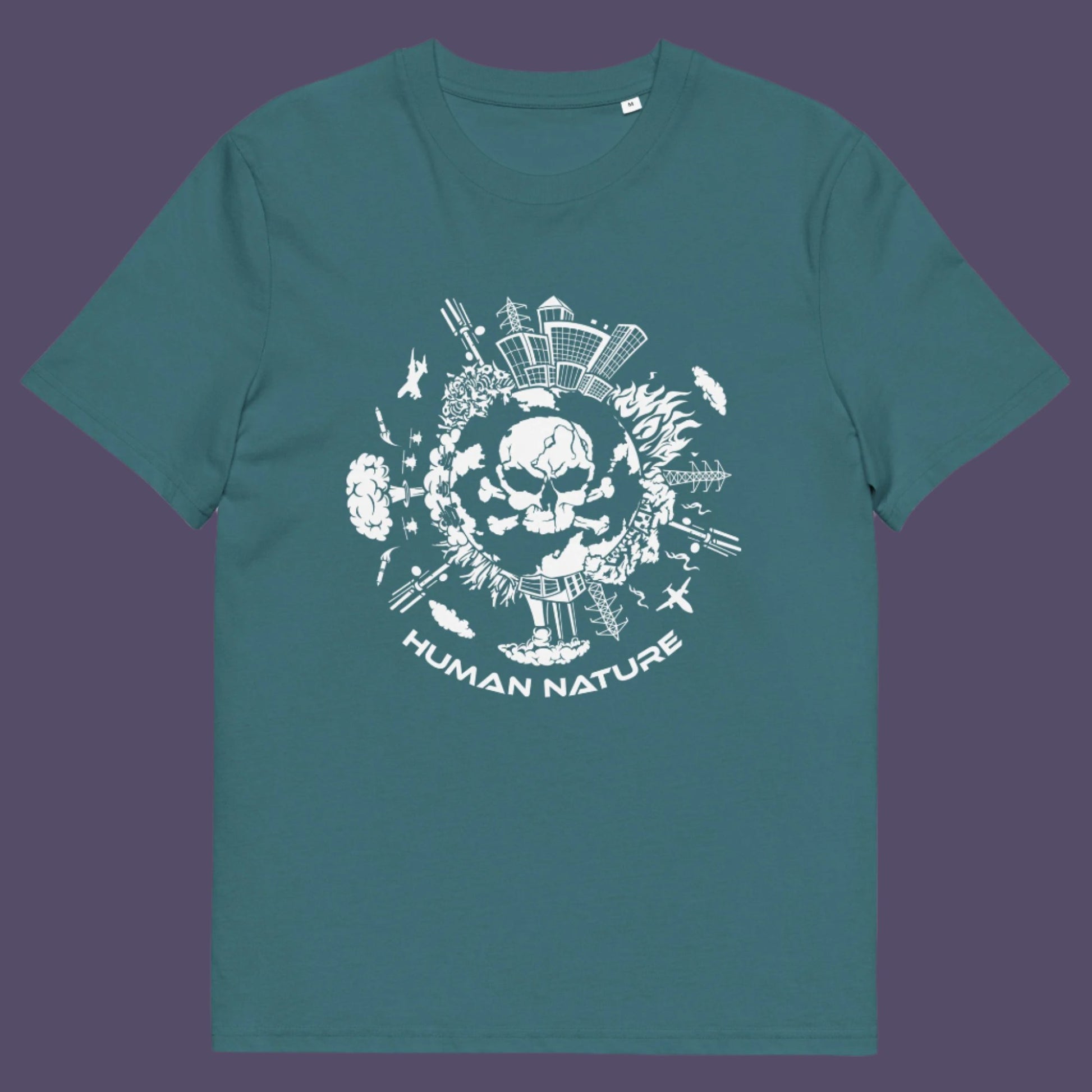 Stargazer t shirt. This save the world t shirt claims human nature is nowhere near as good as mother nature. It's not only about environmental issues. How do we save the planet from human nature. Made from 100% organic ring-spun cotton, this save the earth t shirt is unisex, high-quality, super comfy, and best of all, eco-friendly.