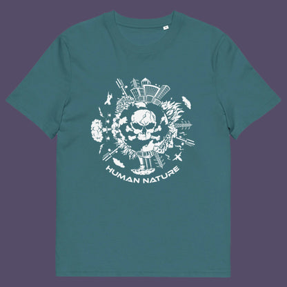 Stargazer t shirt. This save the world t shirt claims human nature is nowhere near as good as mother nature. It's not only about environmental issues. How do we save the planet from human nature. Made from 100% organic ring-spun cotton, this save the earth t shirt is unisex, high-quality, super comfy, and best of all, eco-friendly.