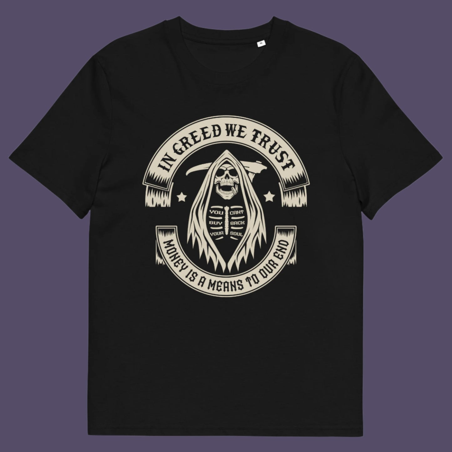 Black t shirt. A broken society t shirt implying we have made greed our new God. If you believe our obsession with money is lowering the standards of society, help create social awareness with this anti capitalism t shirt. Could it be that money worship will be the end of us ? Made from 100% organic ring-spun cotton, this broken society t shirt is unisex, high quality, super comfy, and best of all, eco-friendly.