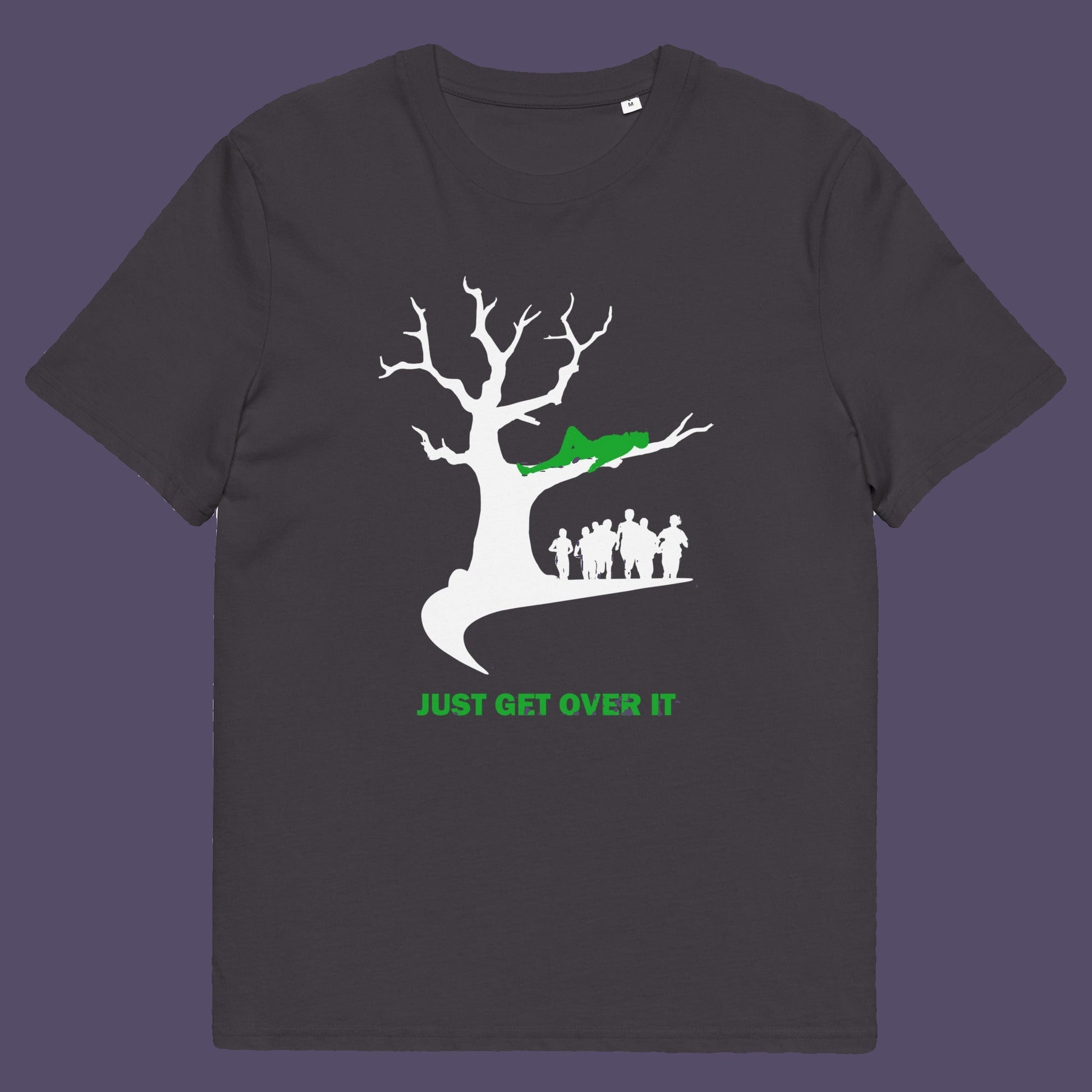 Anthracite t-shirt. This sarcastic motivational t-shirt design is for everyone who doesn't need a motivational one liner to find their pace of life. Made from 100% organic ring-spun cotton, this underground stencil art t-shirt is unisex, high-quality, super comfy, and best of all, eco-friendly.