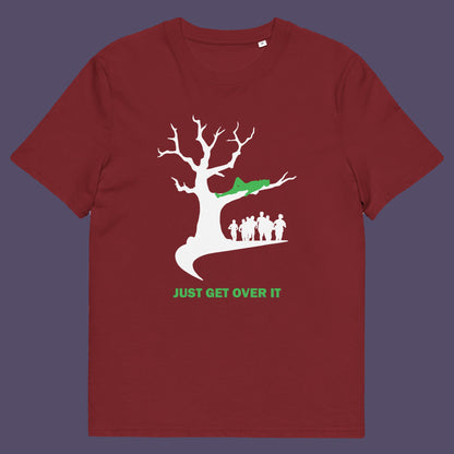 Burgundy t-shirt. This sarcastic motivational t-shirt design is for everyone who doesn't need a motivational one liner to find their pace of life. Made from 100% organic ring-spun cotton, this underground stencil art t-shirt is unisex, high-quality, super comfy, and best of all, eco-friendly.