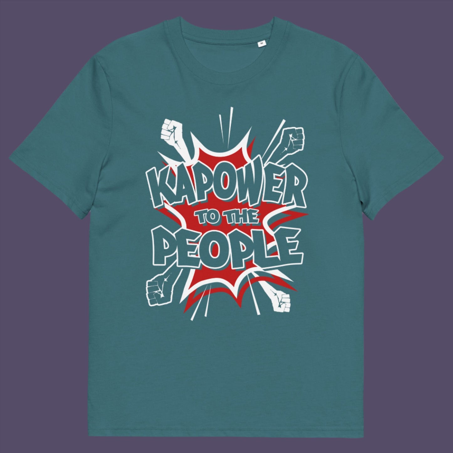 Stargazer t shirt. This anti government t shirt packs a punch with this humorous play on the slogan 'Power to the people', with a comic book twist. Support true democracy with this funny political message. Made from 100% organic ring-spun cotton, this unisex non conformist t shirt is a total must-have. It's high-quality, super comfy, and best of all, eco-friendly.