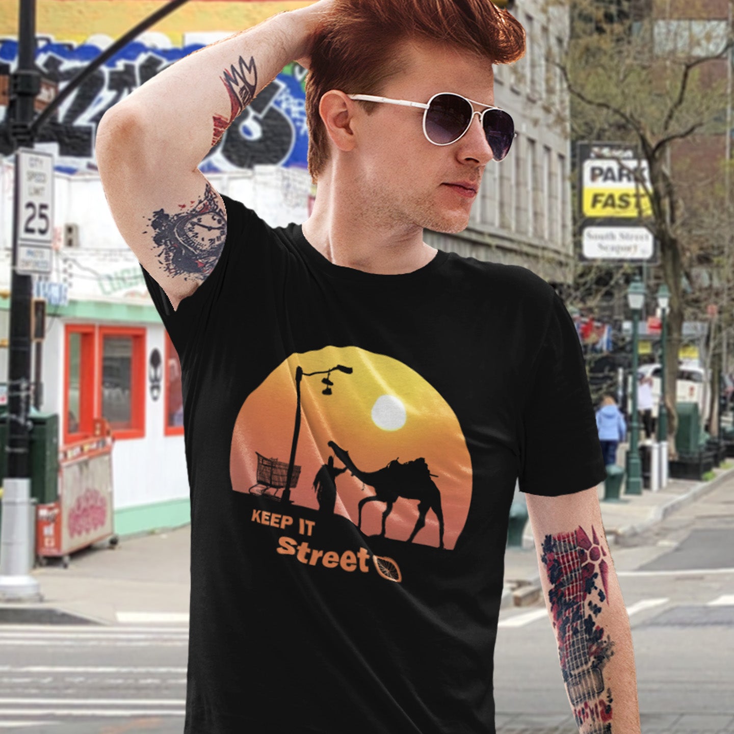 Where ever you are in the World, may the Street be with you. Made from 100% organic ring-spun cotton, this unisex t-shirt is a total must-have. It's high-quality, super comfy, and best of all—eco-friendly.