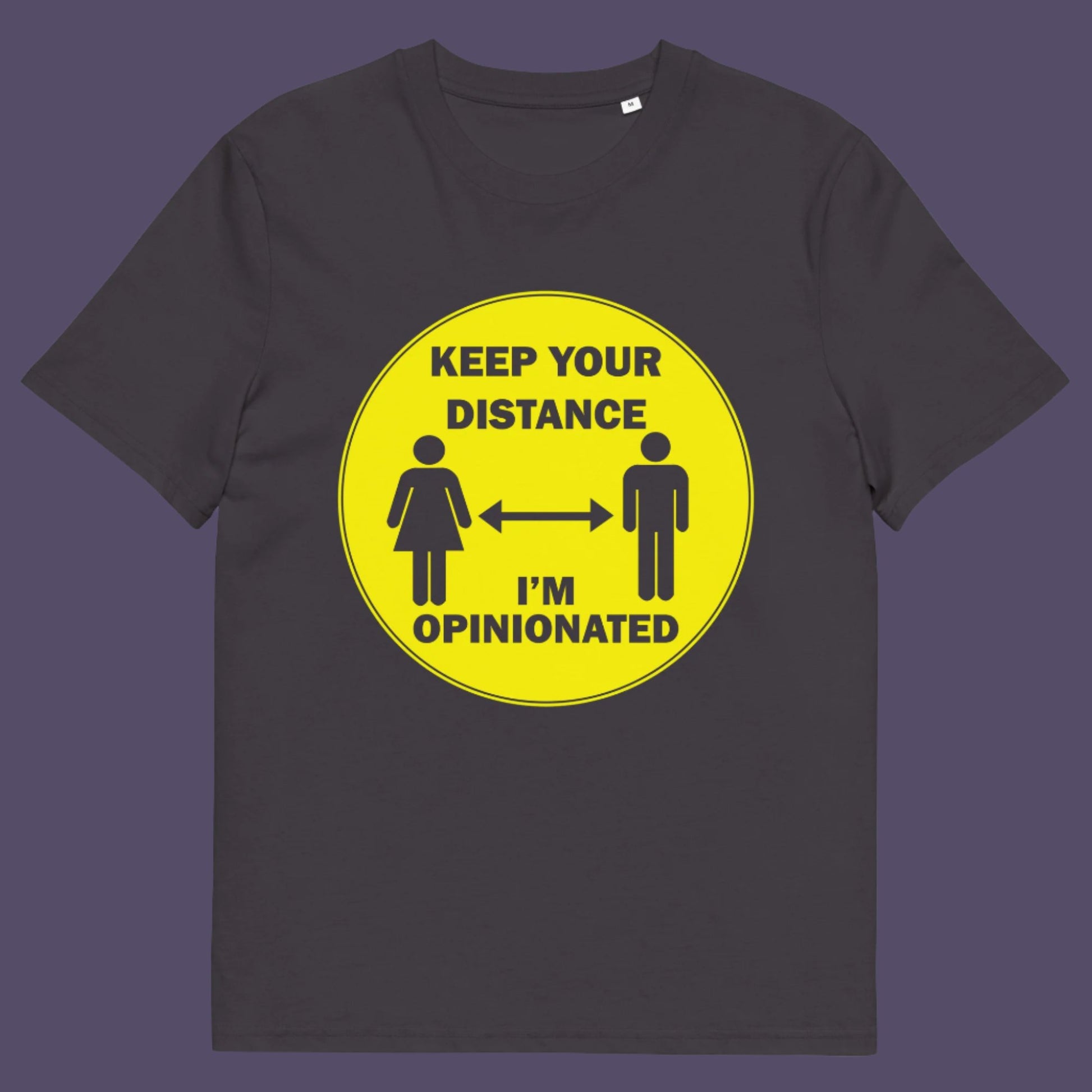 Anthracite t-shirt. This opinionated t shirt design is a warning to people who speak before they think. It's best to warn them before they try to treat you like a clone. Made from 100% organic ring-spun cotton, this urban art t shirt is unisex, high-quality, super comfy, and best of all, eco-friendly.