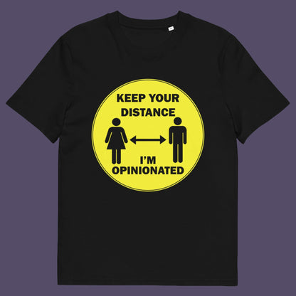 Black t-shirt. This opinionated t shirt design is a warning to people who speak before they think. It's best to warn them before they try to treat you like a clone. Made from 100% organic ring-spun cotton, this urban art t shirt is unisex, high-quality, super comfy, and best of all, eco-friendly.