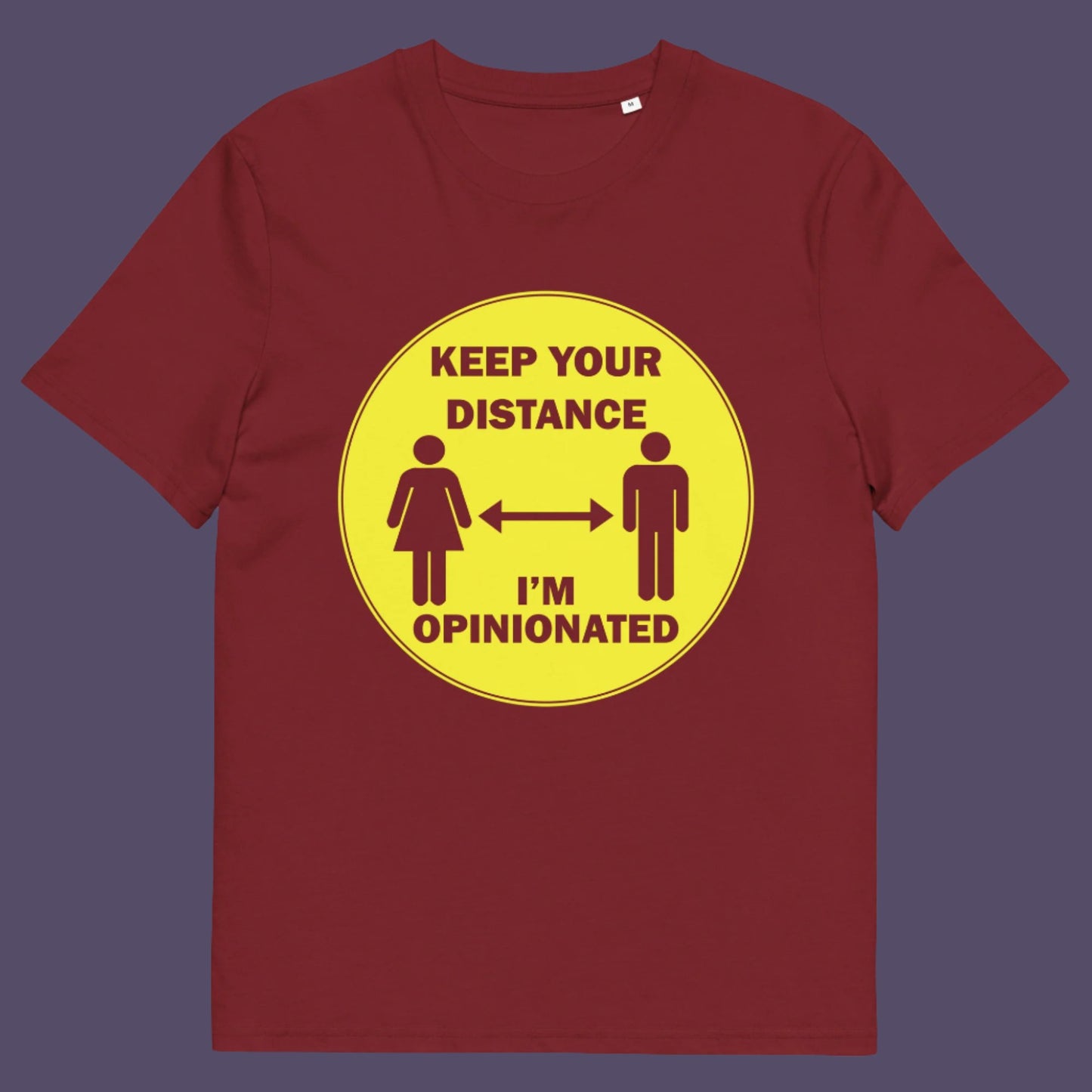 Burgundy t-shirt. This opinionated t shirt design is a warning to people who speak before they think. It's best to warn them before they try to treat you like a clone. Made from 100% organic ring-spun cotton, this urban art t shirt is unisex, high-quality, super comfy, and best of all, eco-friendly.