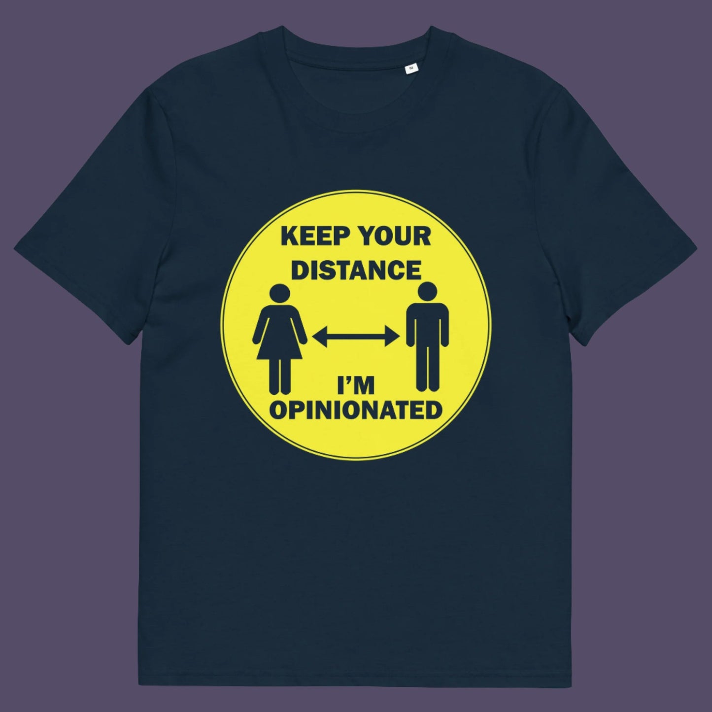 French navy t-shirt. This opinionated t shirt design is a warning to people who speak before they think. It's best to warn them before they try to treat you like a clone. Made from 100% organic ring-spun cotton, this urban art t shirt is unisex, high-quality, super comfy, and best of all, eco-friendly.