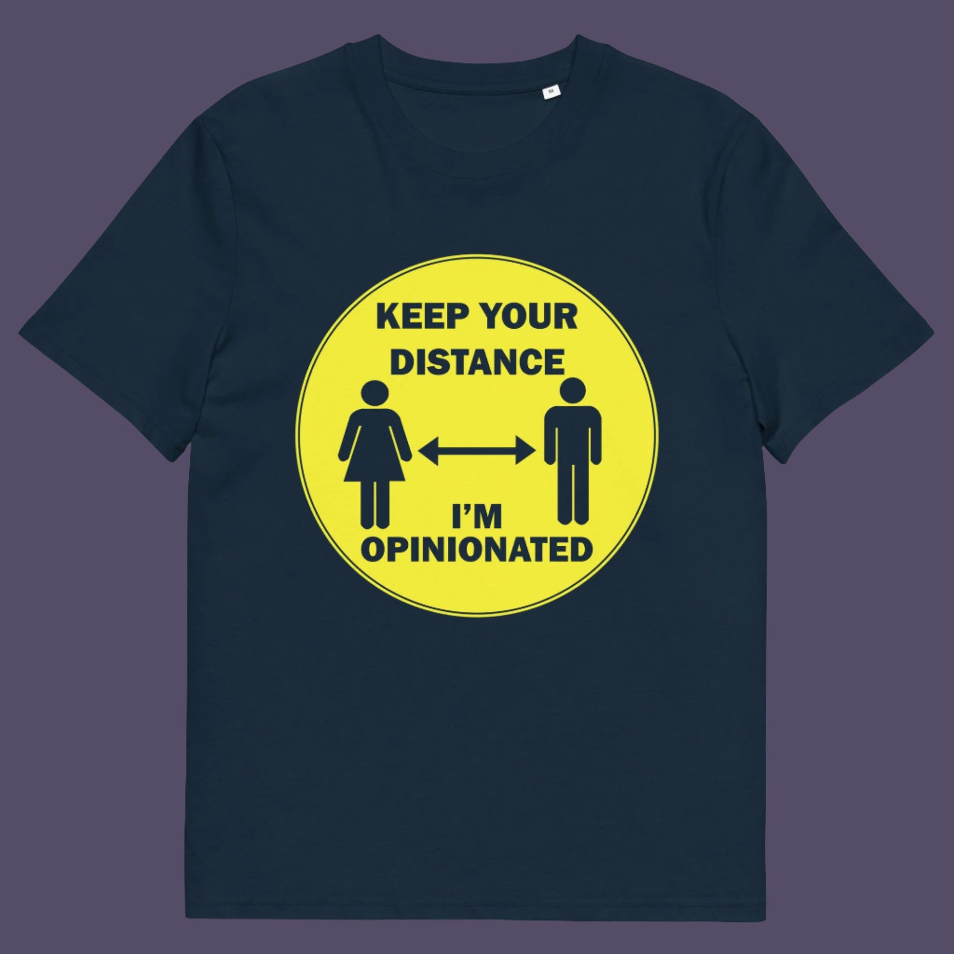 French navy t-shirt. This opinionated t shirt design is a warning to people who speak before they think. It's best to warn them before they try to treat you like a clone. Made from 100% organic ring-spun cotton, this urban art t shirt is unisex, high-quality, super comfy, and best of all, eco-friendly.