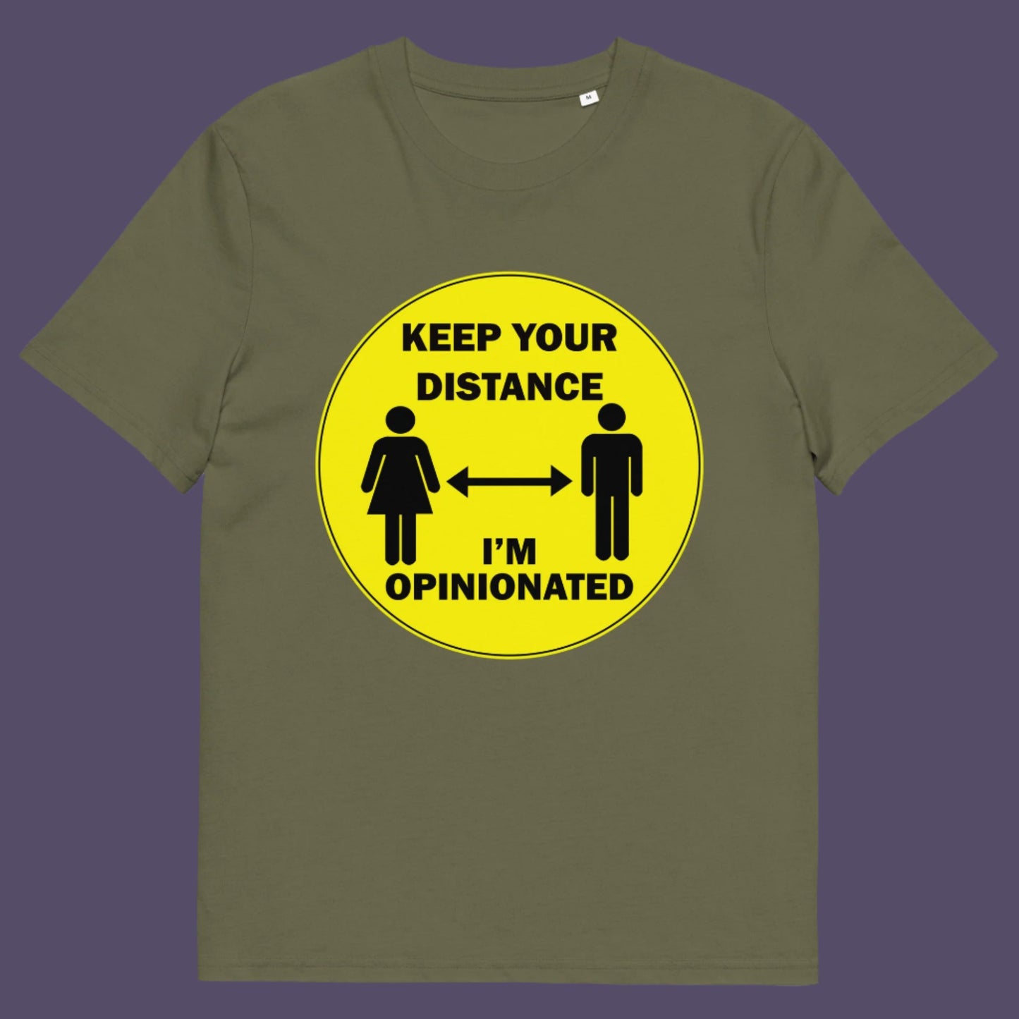 Khaki t-shirt. This opinionated t shirt design is a warning to people who speak before they think. It's best to warn them before they try to treat you like a clone. Made from 100% organic ring-spun cotton, this urban art t shirt is unisex, high-quality, super comfy, and best of all, eco-friendly.