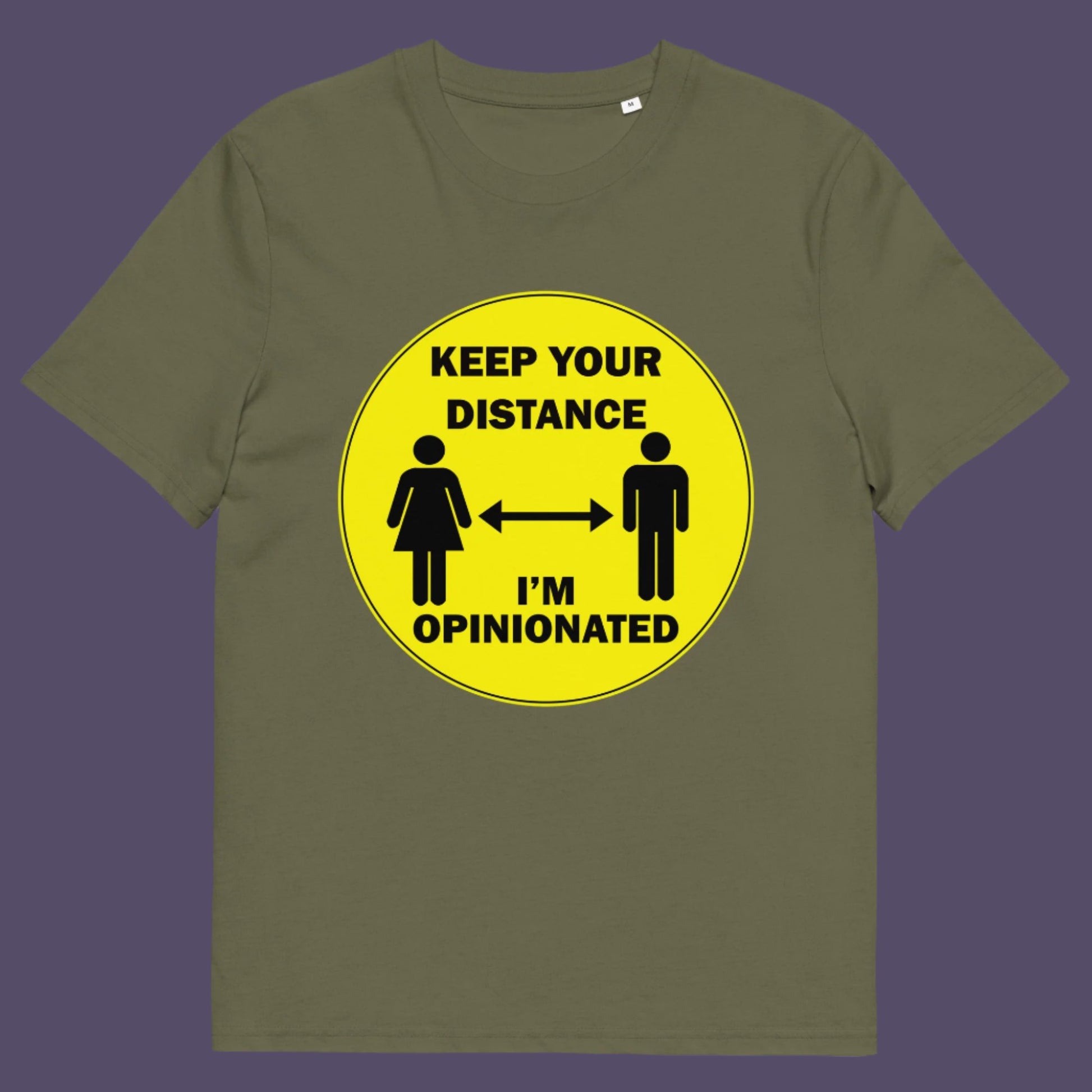 Khaki t-shirt. This opinionated t shirt design is a warning to people who speak before they think. It's best to warn them before they try to treat you like a clone. Made from 100% organic ring-spun cotton, this urban art t shirt is unisex, high-quality, super comfy, and best of all, eco-friendly.