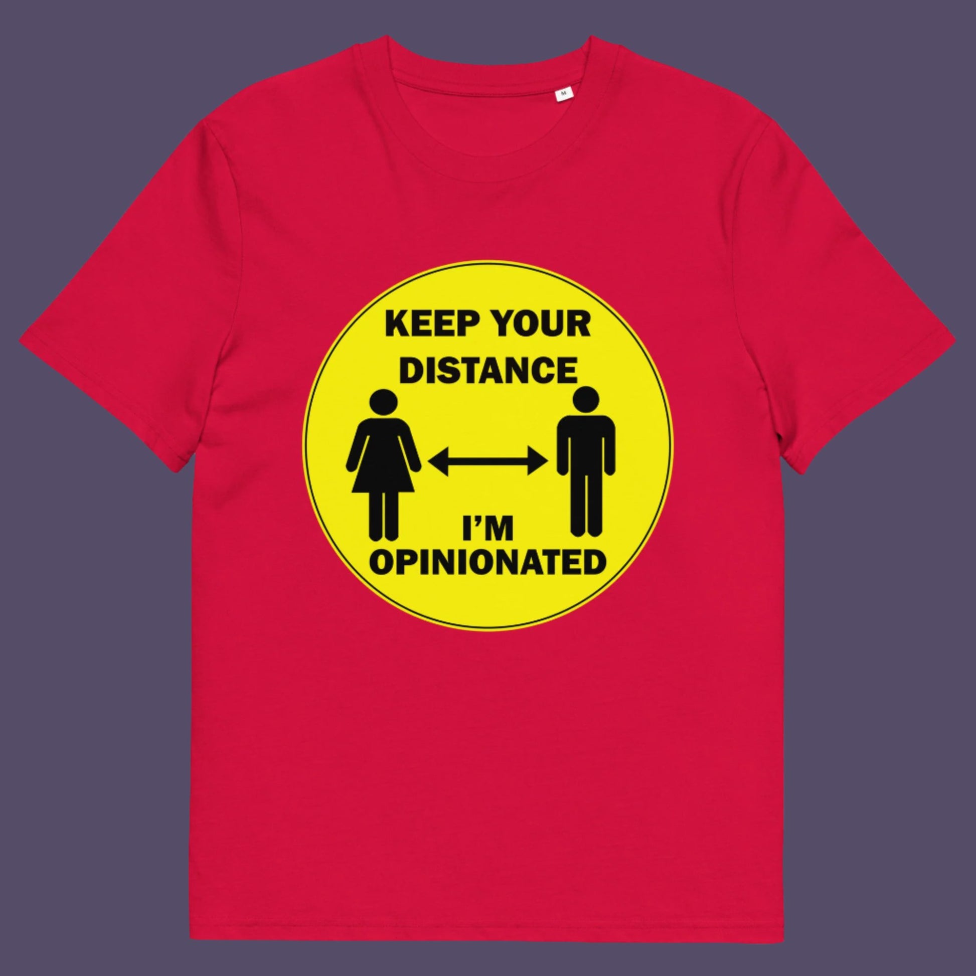 Red t-shirt. This opinionated t shirt design is a warning to people who speak before they think. It's best to warn them before they try to treat you like a clone. Made from 100% organic ring-spun cotton, this urban art t shirt is unisex, high-quality, super comfy, and best of all, eco-friendly.