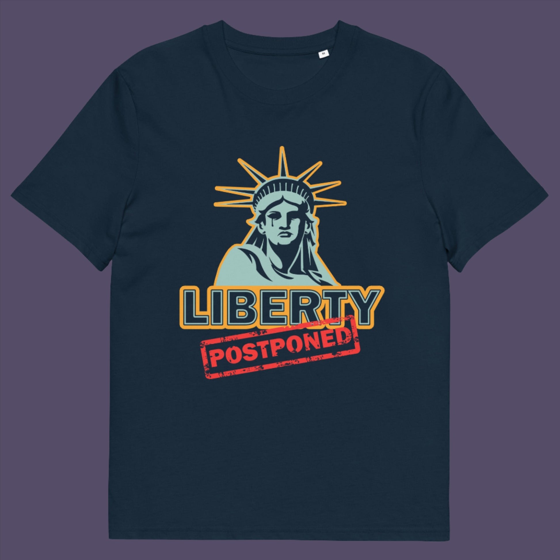 French navy t-shirt. A civil rights t shirt design based on the ever increasing paranoia and national security that continually supresses peoples civil liberties. Made from 100% organic ring-spun cotton, this human rights t shirt is unisex, high-quality, super comfy, and best of all, eco-friendly.