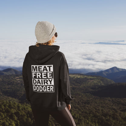 Meat free, dairy dodger. We heard this at a food market in London and absolutely loved it. It's got much more character than the word ' Vegan '. Own the expression and be proud !