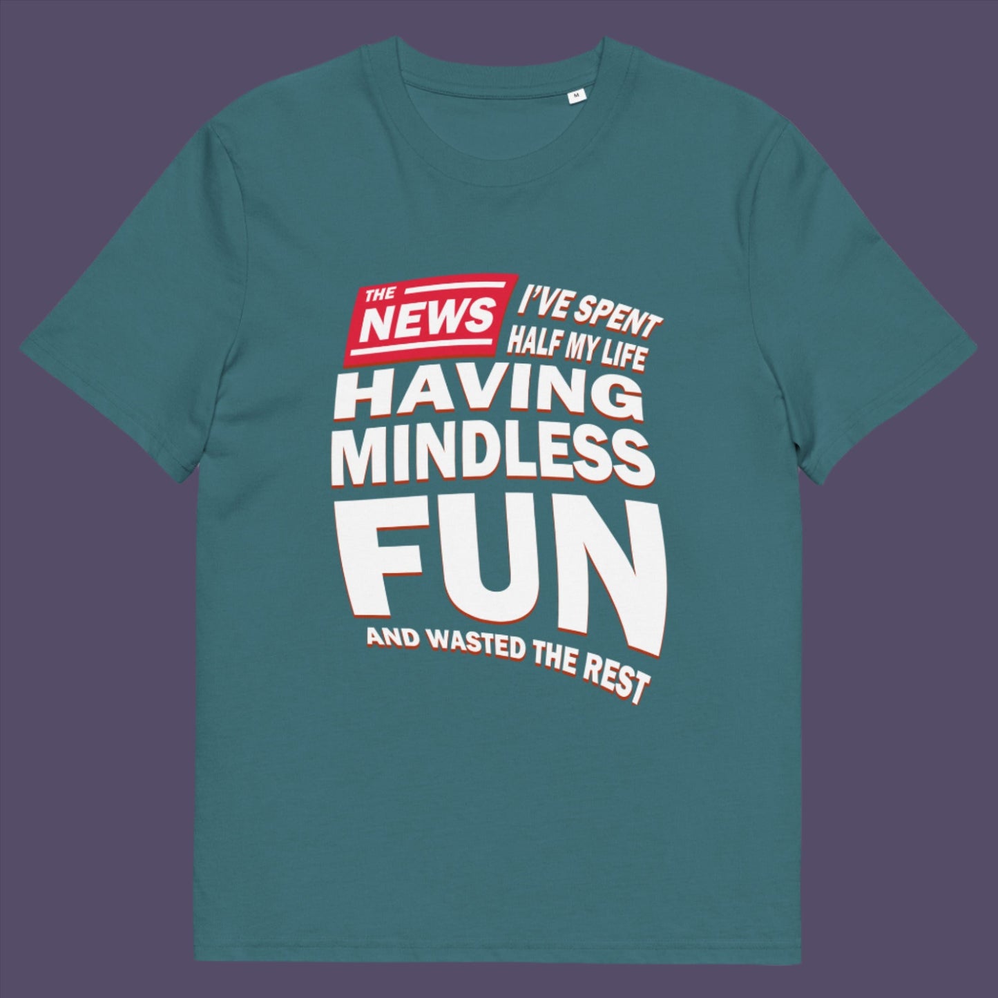 Stargazer t shirt. A witty quotes t shirt with a front page life philosophy. When you look back over your life, How are you going to see it ? Made from 100% organic ring-spun cotton, these clever slogan t shirts are unisex, high-quality, super comfy, and best of all, eco-friendly.