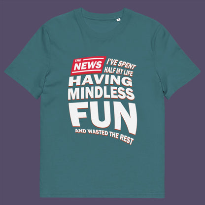 Stargazer t shirt. A witty quotes t shirt with a front page life philosophy. When you look back over your life, How are you going to see it ? Made from 100% organic ring-spun cotton, these clever slogan t shirts are unisex, high-quality, super comfy, and best of all, eco-friendly.