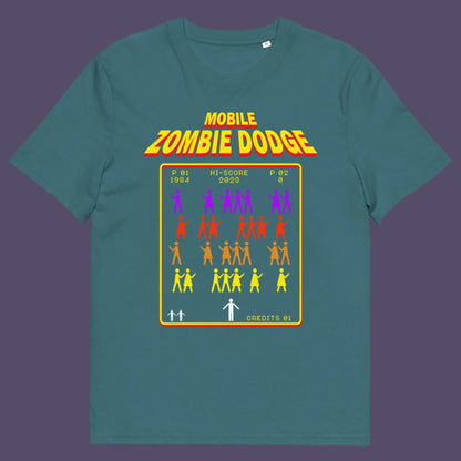 Stargazer t-shirt. A satirical gamer t-shirt design for anyone who feels they are in a repetitive 80's video game every time they enter a crowded street scene. Welcome to the age of the mobile phone and lack of social awareness. Made from 100% organic ring-spun cotton, this unisex gamer t-shirt is alternative and original. It's high-quality, super comfy, and best of all—eco-friendly.