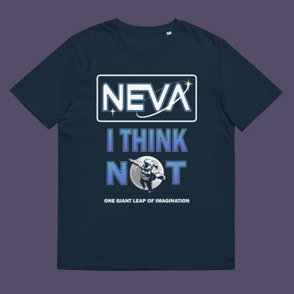 French navy t-shirt. A conspiracy theory t-shirt design for all you die hard moon landing sceptics out there. Made from 100% organic ring-spun cotton, this witty conspiracy theory t-shirt is unisex, high-quality, super comfy, and best of all, eco-friendly.