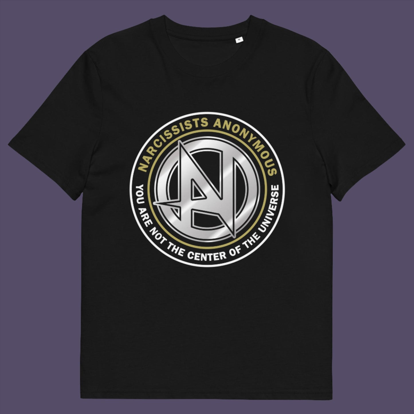 Black t-shirt A satirical t-shirt design suggesting narcissism is an illness in need of treatment. Wouldn't it be good if there was a place narcissists could go to get therapy and support for their disease. Made from 100% organic ring-spun cotton, this emotional intelligence t-shirt is unisex, high-quality, super comfy, and best of all, eco-friendly.