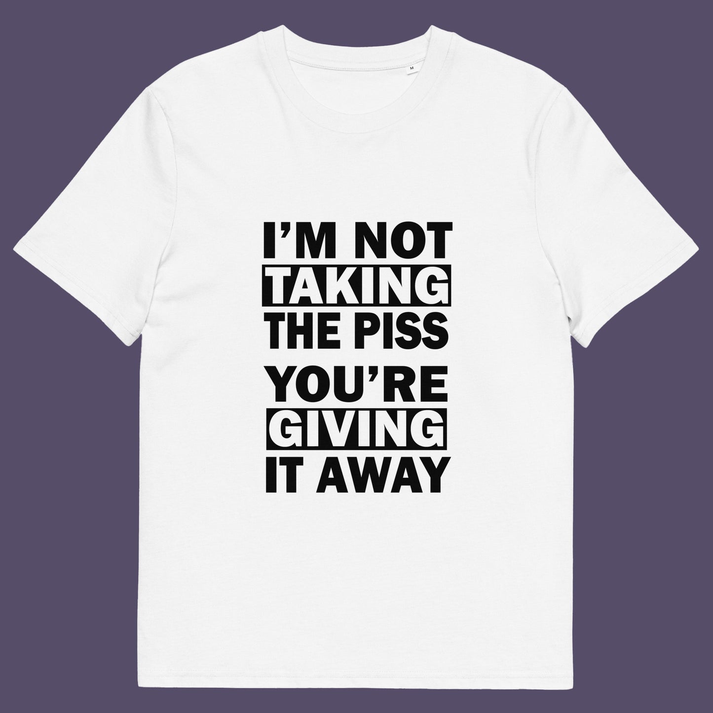 White t-shirt. A clever slogan t shirt design suggesting some people just set themselves up to be laughed at. Light hearted banter between friends , "No offence intended mate". Made from 100% organic ring-spun cotton, this sarcastic slogan t shirt is unisex, high-quality, super comfy, and best of all, eco-friendly.