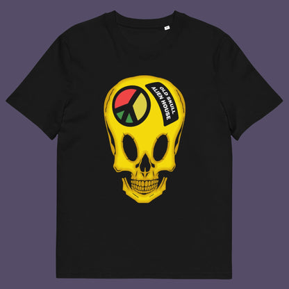 Black t shirt. A twisted 90's acid house t shirt design. You would be forgiven for having a fuzzy memory of the 90's if you were involved in the rave scene. An old skool acid house design for people who think outside the box and love aliens. Made from 100% organic ring-spun cotton, this funny 90's acid house t shirt is unisex, high-quality, super comfy, and best of all, eco-friendly.