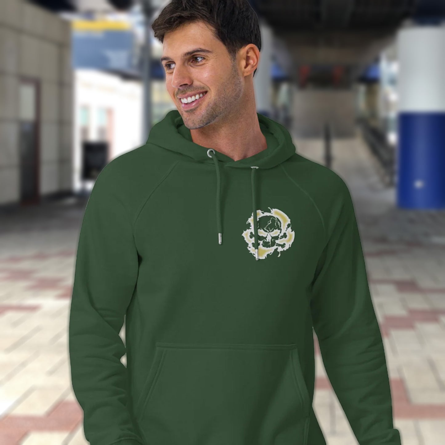 Our Planet, grey design, unisex, eco-friendly hoodie