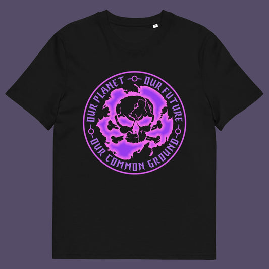 Black t-shirt. A save the planet t shirt for nature lovers who have environmental concern. Planet welfare should be something we can all agree on. Made from 100% organic ring-spun cotton, this save the Earth t shirt is unisex, high-quality, super comfy, and best of all, eco-friendly. Pink design.