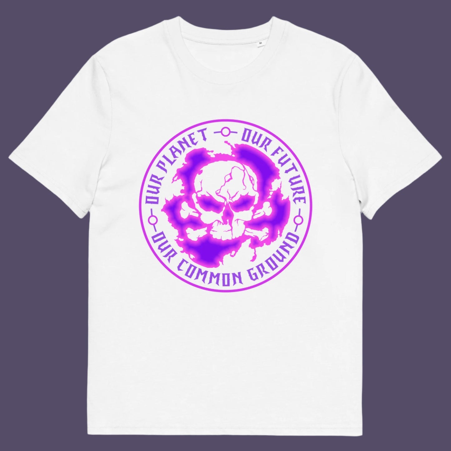 White t-shirt. A save the planet t shirt for nature lovers who have environmental concern. Planet welfare should be something we can all agree on. Made from 100% organic ring-spun cotton, this save the Earth t shirt is unisex, high-quality, super comfy, and best of all, eco-friendly. Pink design.