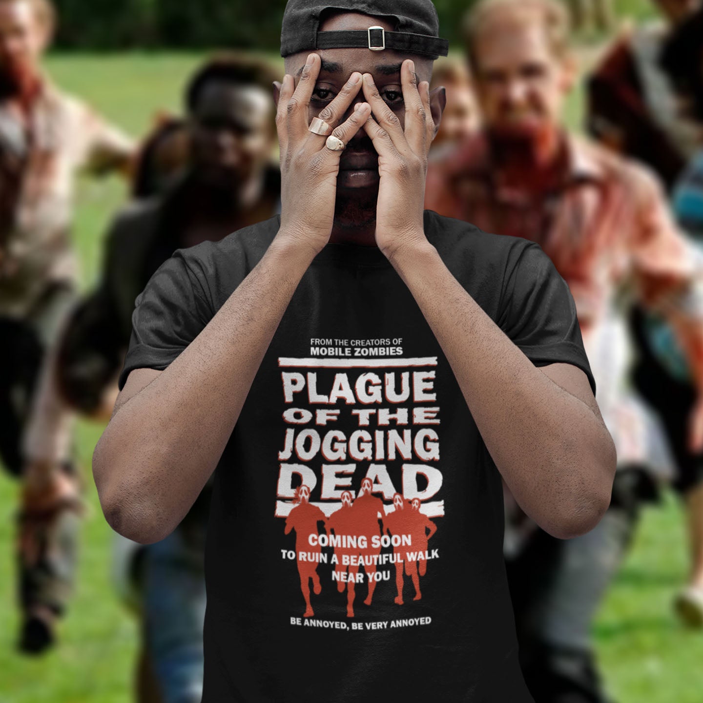 Just when you thought it was safe to go out for a nice relaxing walk.&nbsp; Made from 100% organic ring-spun cotton, this unisex t-shirt is a total must-have. It's high-quality, super comfy, and best of all—eco-friendly.