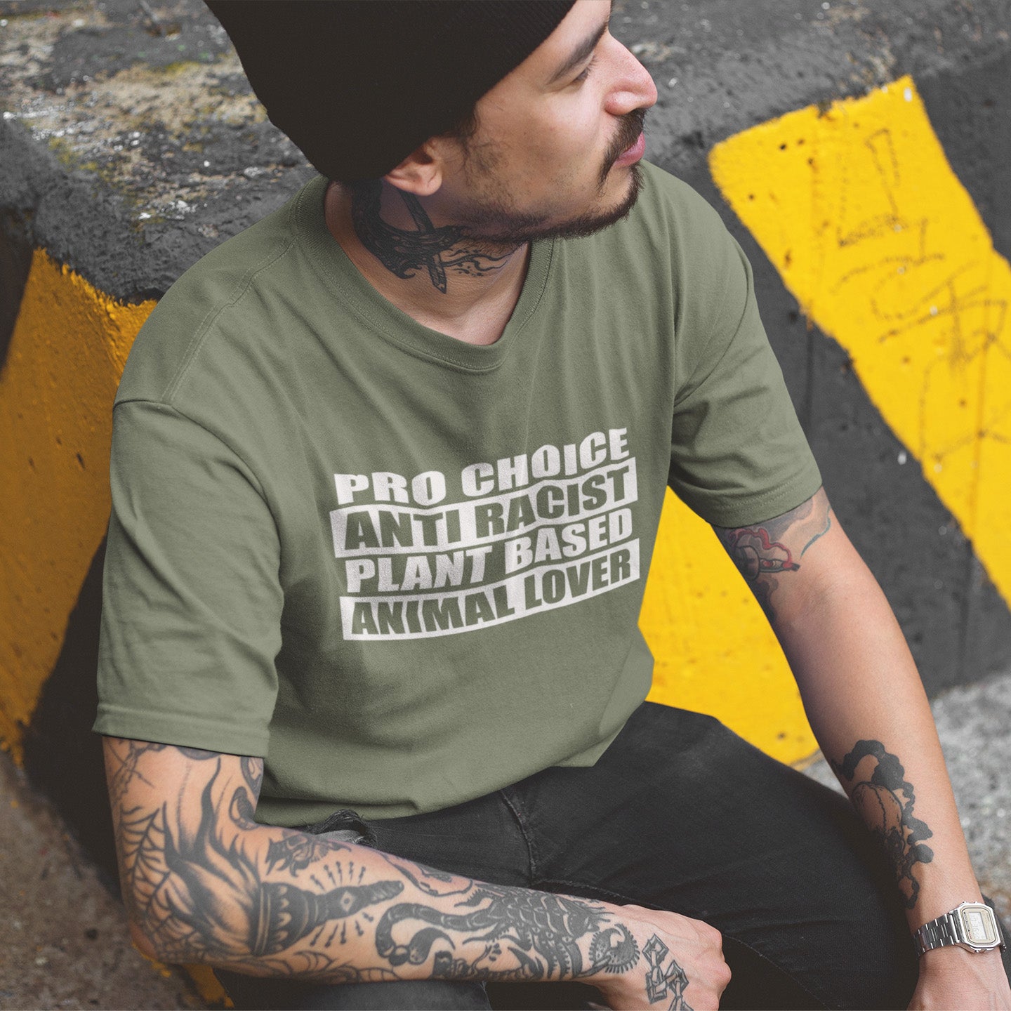 Pro Choice, Anti Racist, Plant Based, Animal lovers .... Say no more !!  Made from 100% organic ring-spun cotton, this unisex t-shirt is a total must-have. It's high-quality, super comfy, and best of all—eco-friendly.