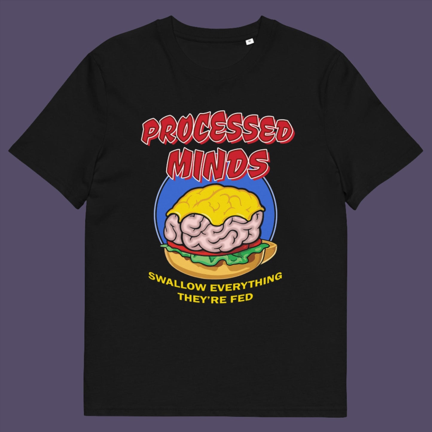 Black t-shirt. This counterculture design represents the amount of influence and mental manipulation in circulation these days. Resist the brainwashing and bring back wild and organic independent thinking. Made from 100% organic ring-spun cotton, this social awareness t-shirt is unisex, high-quality, super comfy, and best of all, eco-friendly.