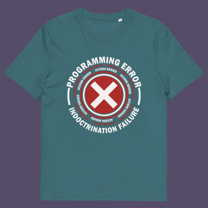 Stargazer t-shirt. A true conspiracy theory t-shirt. If you don't think from the same hive mind as those around you and you missed out on some media brainwashing you'll love this sarcastic and satirical view of indoctrination and human programming. Made from 100% organic ring-spun cotton, this satirical conspiracy theory t-shirt is unisex, high-quality, super comfy, and best of all, eco-friendly.