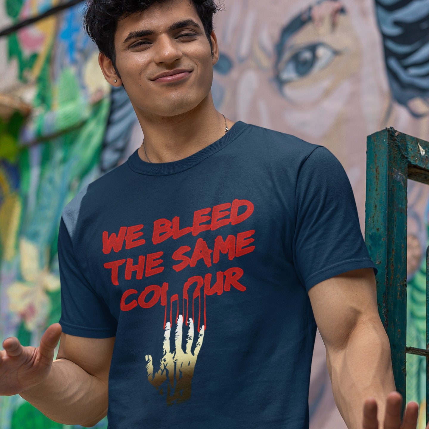 A design to highlight how shallow racism is, Made from 100% organic ring-spun cotton, this unisex t-shirt is a total must-have. It's high-quality, super comfy, and best of all—eco-friendly.