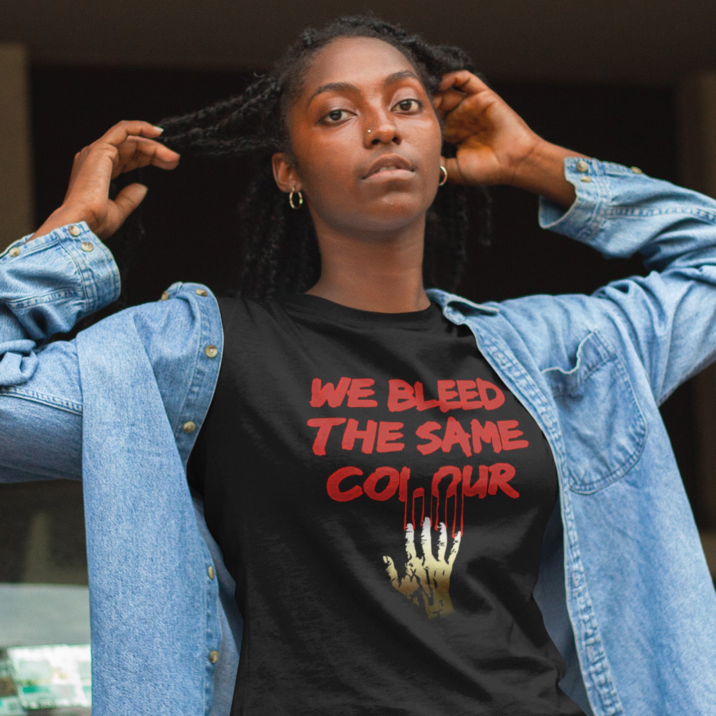 A design to highlight how shallow racism is, Made from 100% organic ring-spun cotton, this unisex t-shirt is a total must-have. It's high-quality, super comfy, and best of all—eco-friendly.