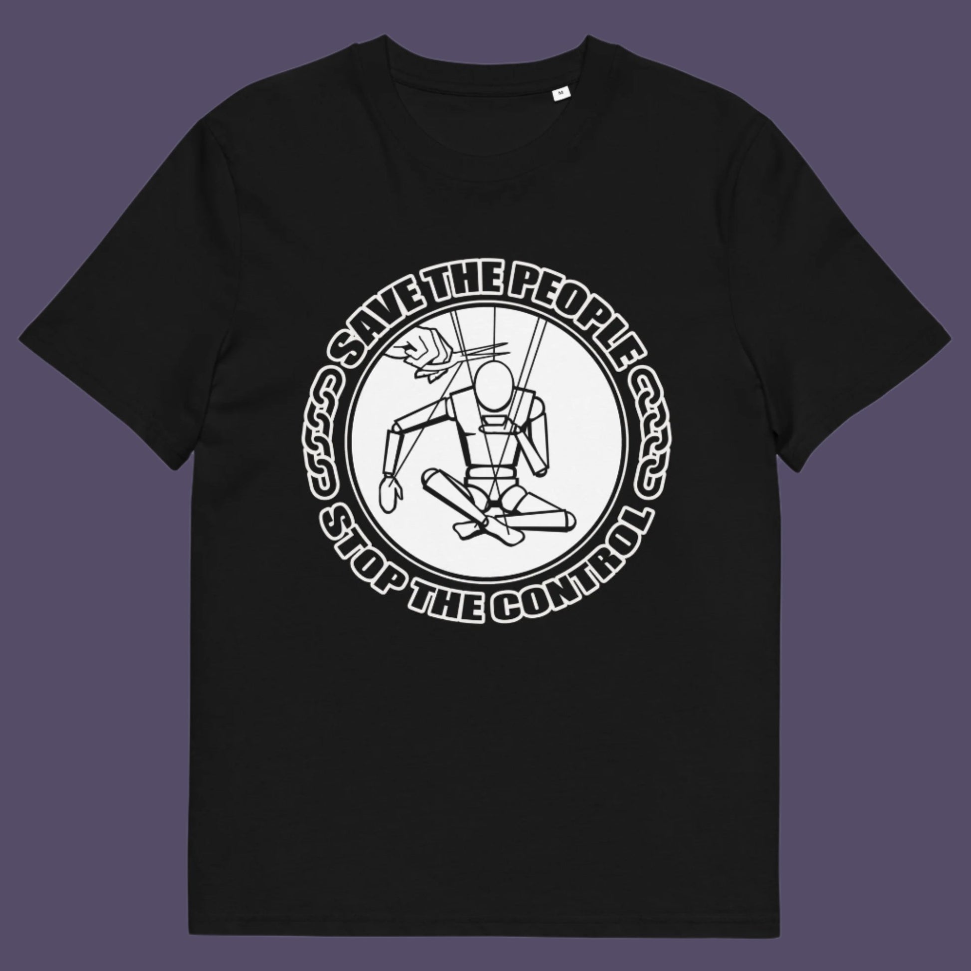 Black t-shirt. This civil rights t shirt carries an anti-dictatorship message and encourages independent thought and social awareness. A unique design promoting freedom of choice and a less controlling government. Made from 100% organic ring-spun cotton, this civil liberties t shirt is unisex, high-quality, super comfy, and best of all, eco-friendly.