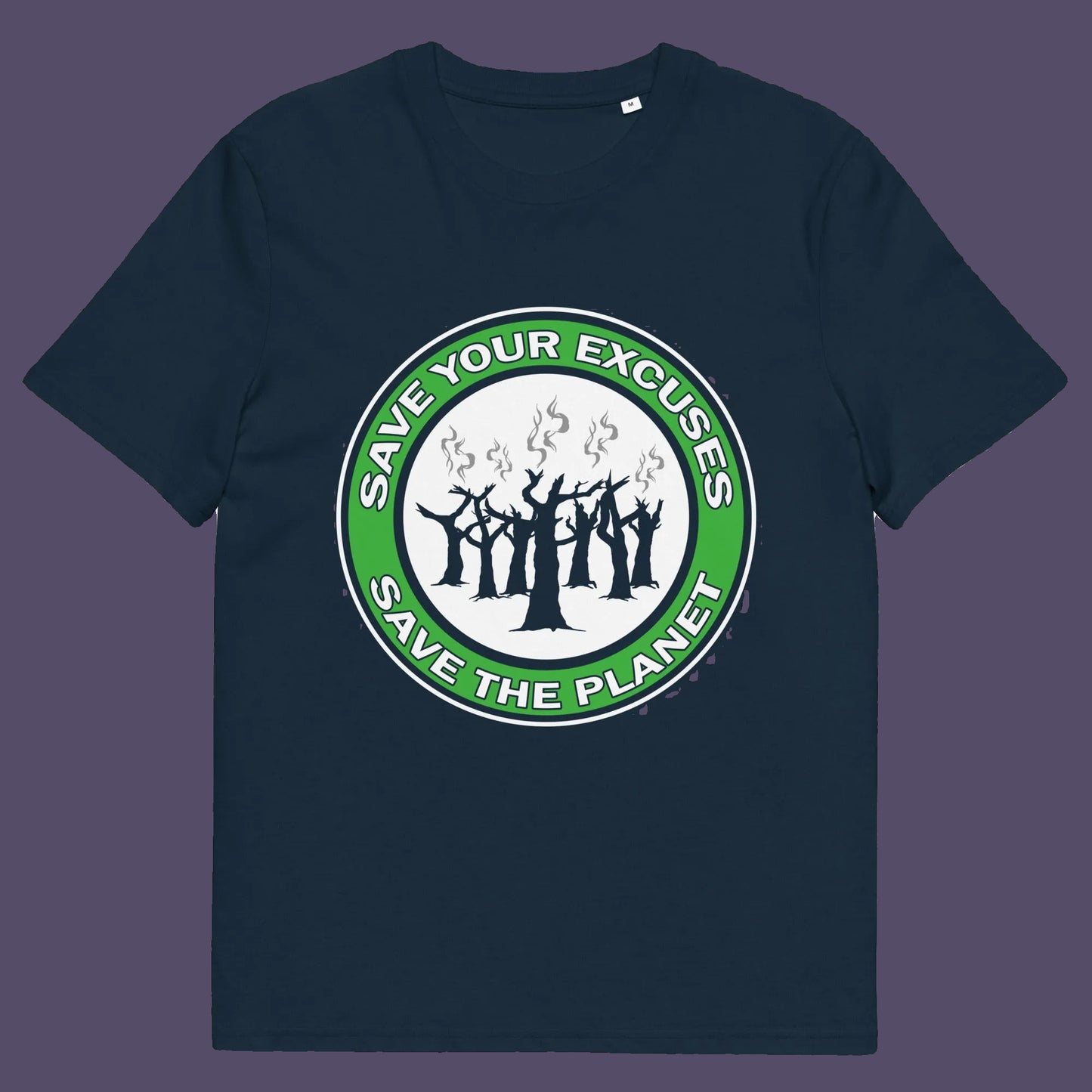 French nay t-shirt. A 'save the planet' t-shirt that promotes social awareness of environmental issues. It's time to stop making poor excuses for why our governments haven't got around to saving our planet yet. This unique environmental t-shirt is ideal for protest rallies and demonstrations about climate concern. Made from 100% organic ring-spun cotton, this environmental awareness t-shirt is unisex, high-quality, super comfy, and best of all, eco-friendly.