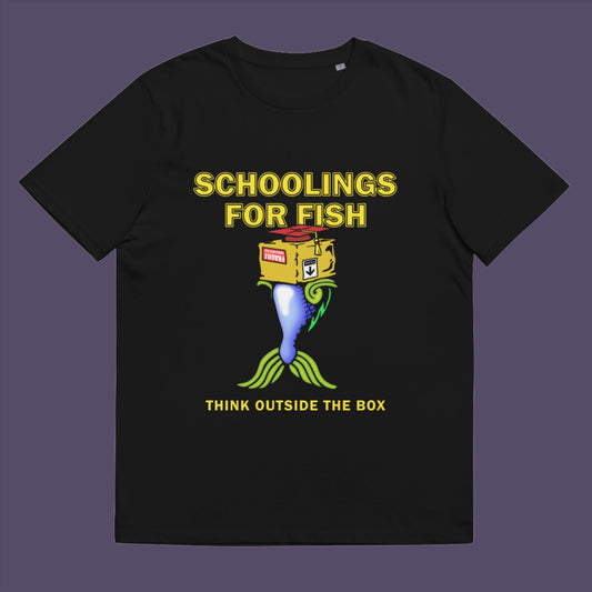 Black t-shirt. This alternative educational t-shirt design conveys a feeling that we are not quite being taught the full picture by our educational system. Great choice for any disgruntled student. Made from 100% organic ring-spun cotton, this witty counterculture t-shirt is unisex, high-quality, super comfy, and best of all, eco-friendly.