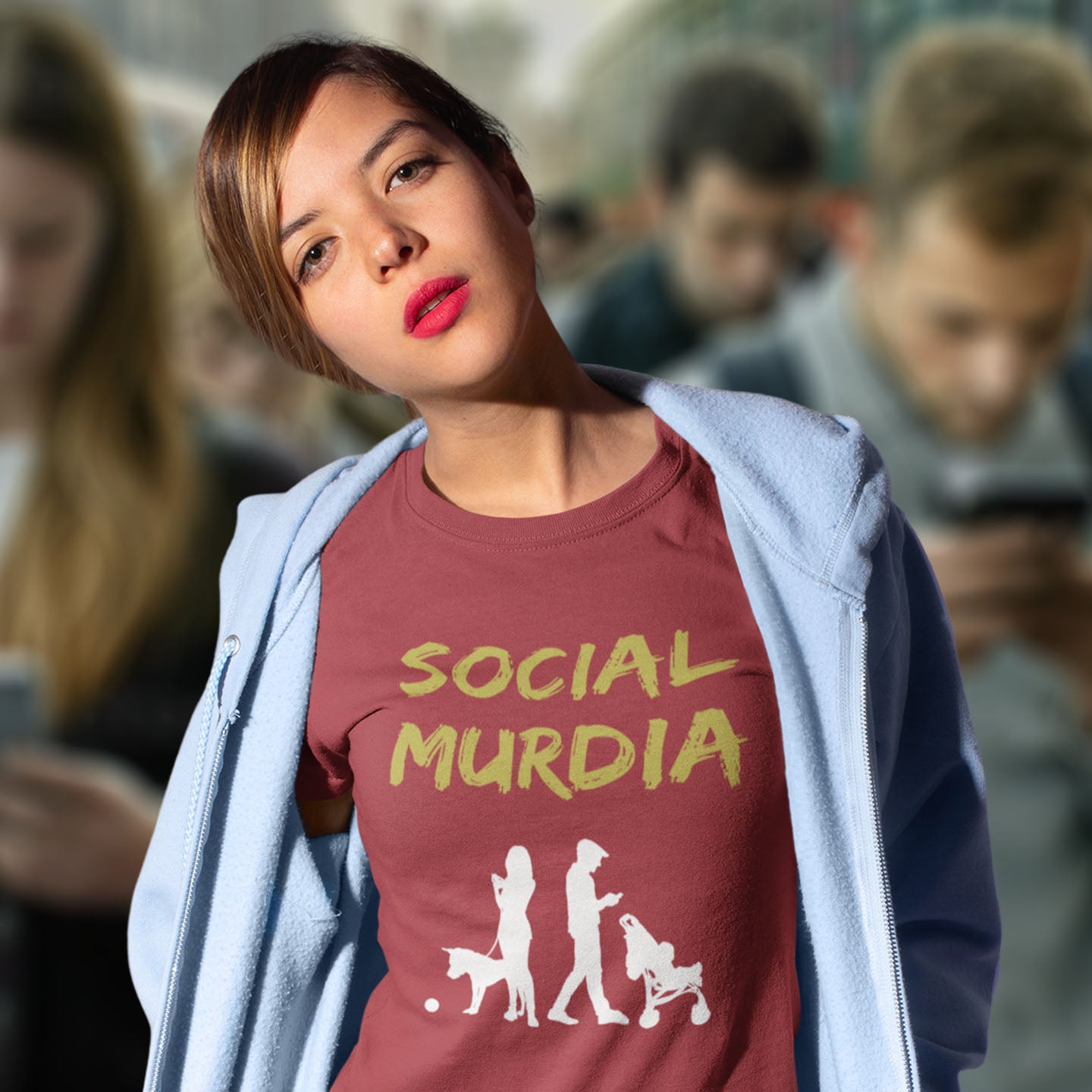 The main aim of social media is to connect people but the over use of it is killing society in the real World. Made from 100% organic ring-spun cotton, this unisex t-shirt is a total must-have. It's high-quality, super comfy, and best of all—eco-friendly.