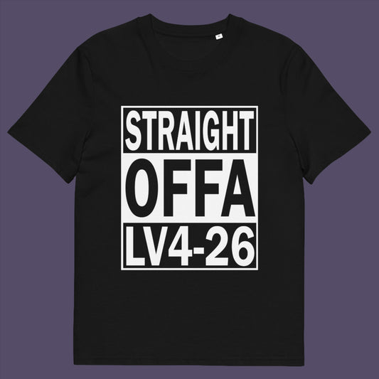 Black t-shirt. This 'Alien' the movie t-shirt is subtle and loud at the same time' A design for fans of N.W.A and Alien movie lovers. Made from 100% organic ring-spun cotton, this witty sci fi t-shirt is unisex, high-quality, super comfy, and best of all, eco-friendly.