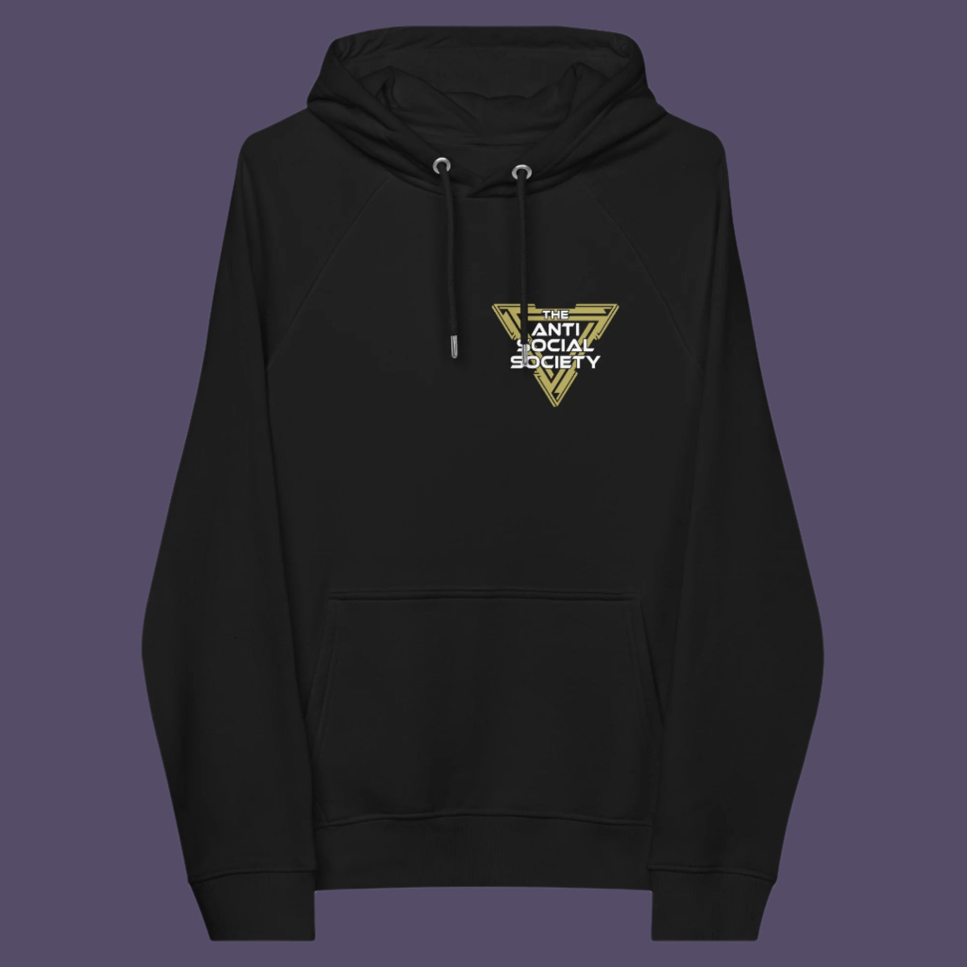 This anti-social clothing design gives you an oxymoron to ponder, the more and more you don't want to be a member, the more you become one. A satirical counterculture dig at modern society. Comfortable and practical. It's extra soft and has a convenient front pouch pocket. Made from organic cotton and recycled polyester, this social awareness hoodie is a great eco-friendly choice.