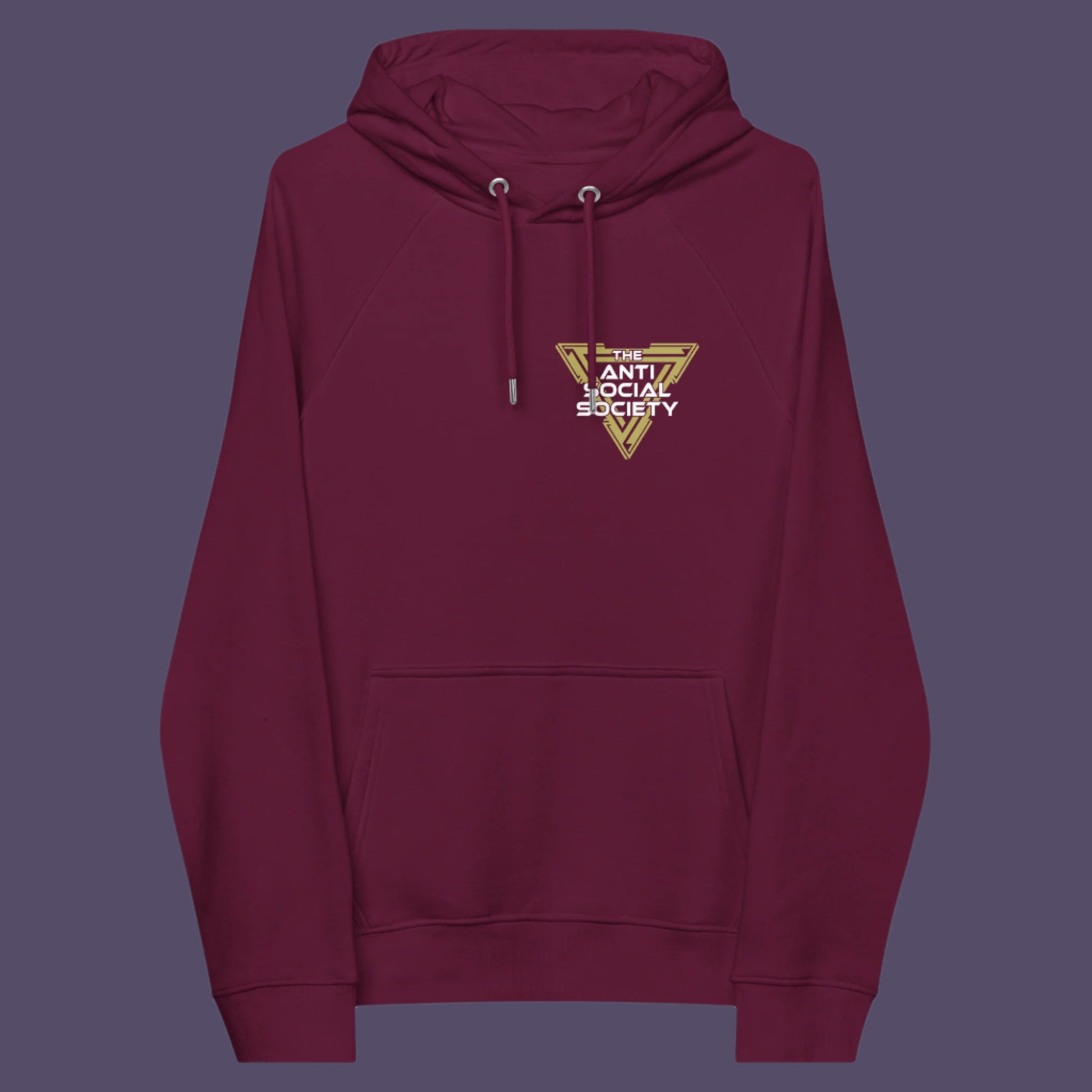 This anti-social clothing design gives you an oxymoron to ponder, the more and more you don't want to be a member, the more you become one. A satirical counterculture dig at modern society. Comfortable and practical. It's extra soft and has a convenient front pouch pocket. Made from organic cotton and recycled polyester, this social awareness hoodie is a great eco-friendly choice.