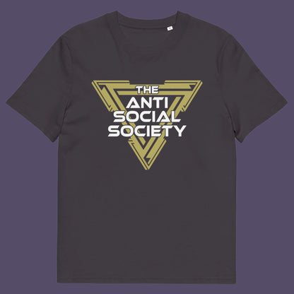 Anthracite t-shirt. This anti-social t-shirt design gives you an oxymoron to ponder, the more and more you don't want to be a member, the more you become one. A satirical counterculture dig at modern society Made from 100% organic ring-spun cotton, this social awareness t-shirt is unisex, high-quality, super comfy, and best of all, eco-friendly.