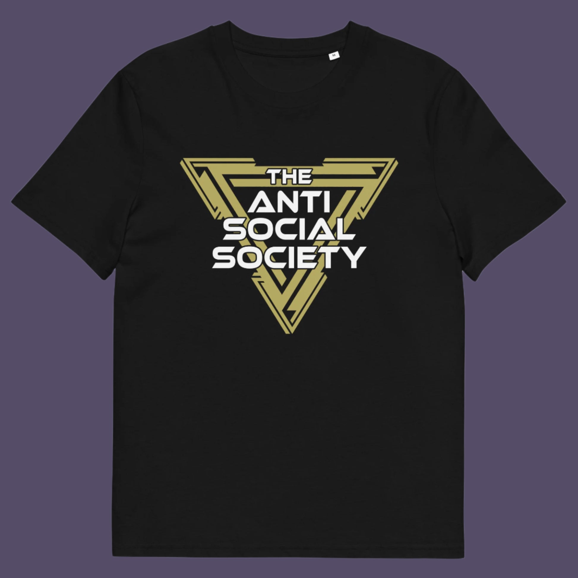 Black t-shirt. This anti-social t-shirt design gives you an oxymoron to ponder, the more and more you don't want to be a member, the more you become one. A satirical counterculture dig at modern society Made from 100% organic ring-spun cotton, this social awareness t-shirt is unisex, high-quality, super comfy, and best of all, eco-friendly.