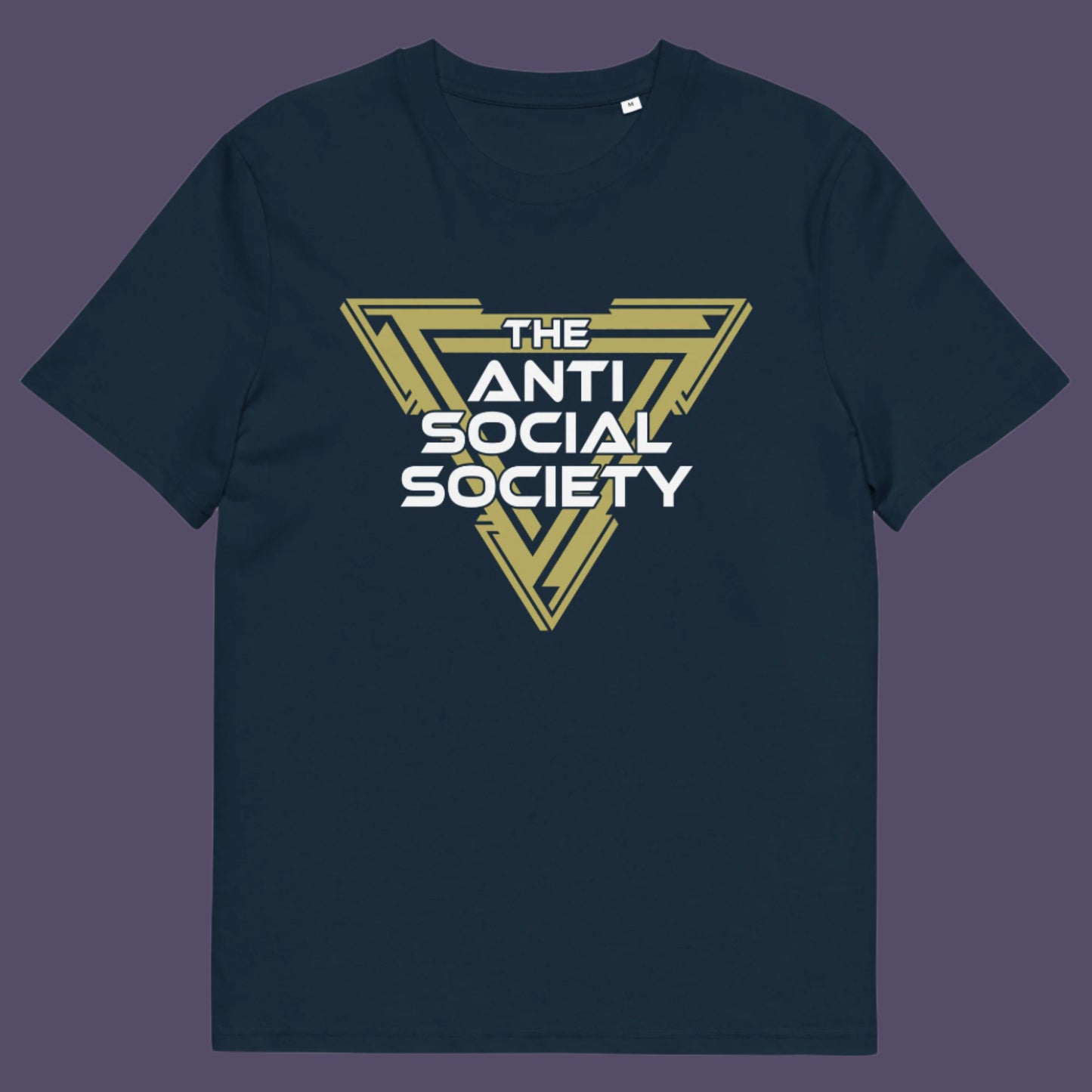 French navy t-shirt. This anti-social t-shirt design gives you an oxymoron to ponder, the more and more you don't want to be a member, the more you become one. A satirical counterculture dig at modern society Made from 100% organic ring-spun cotton, this social awareness t-shirt is unisex, high-quality, super comfy, and best of all, eco-friendly.