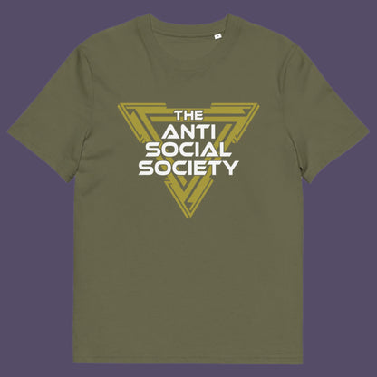 Khaki t-shirt. This anti-social t-shirt design gives you an oxymoron to ponder, the more and more you don't want to be a member, the more you become one. A satirical counterculture dig at modern society Made from 100% organic ring-spun cotton, this social awareness t-shirt is unisex, high-quality, super comfy, and best of all, eco-friendly.