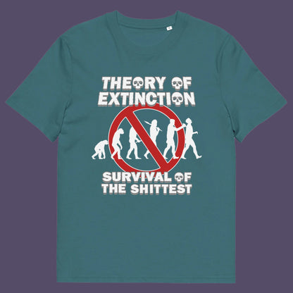 Stargazer t shirt. This broken society t shirt design questions our evolution and suggests we are headed for a dark future. In a capitalist system built to promote greed, are we evolving any more or is constantly competing with each other the beginning of the end. Made from 100% organic ring-spun cotton, these funny extinction t shirts are unisex, high quality, super comfy, and best of all, eco-friendly.
